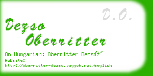 dezso oberritter business card